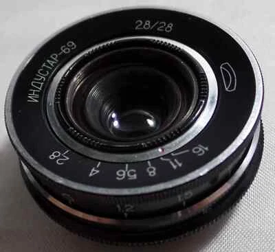 g Wide Angle Industar-69 MMZ f2.8/28mm lens for M39 camera CHAIKA CHAJKA 3842 - Image 1 of 4