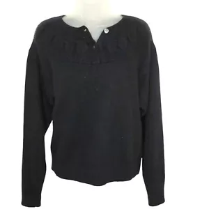 Talbots Black Lambswool Angora Blend Sweater Size Small - Picture 1 of 9