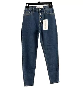 Calvin Klein Mom Jeans Womens Size 25 High Rise Button Fly Tapered NEW - Picture 1 of 10
