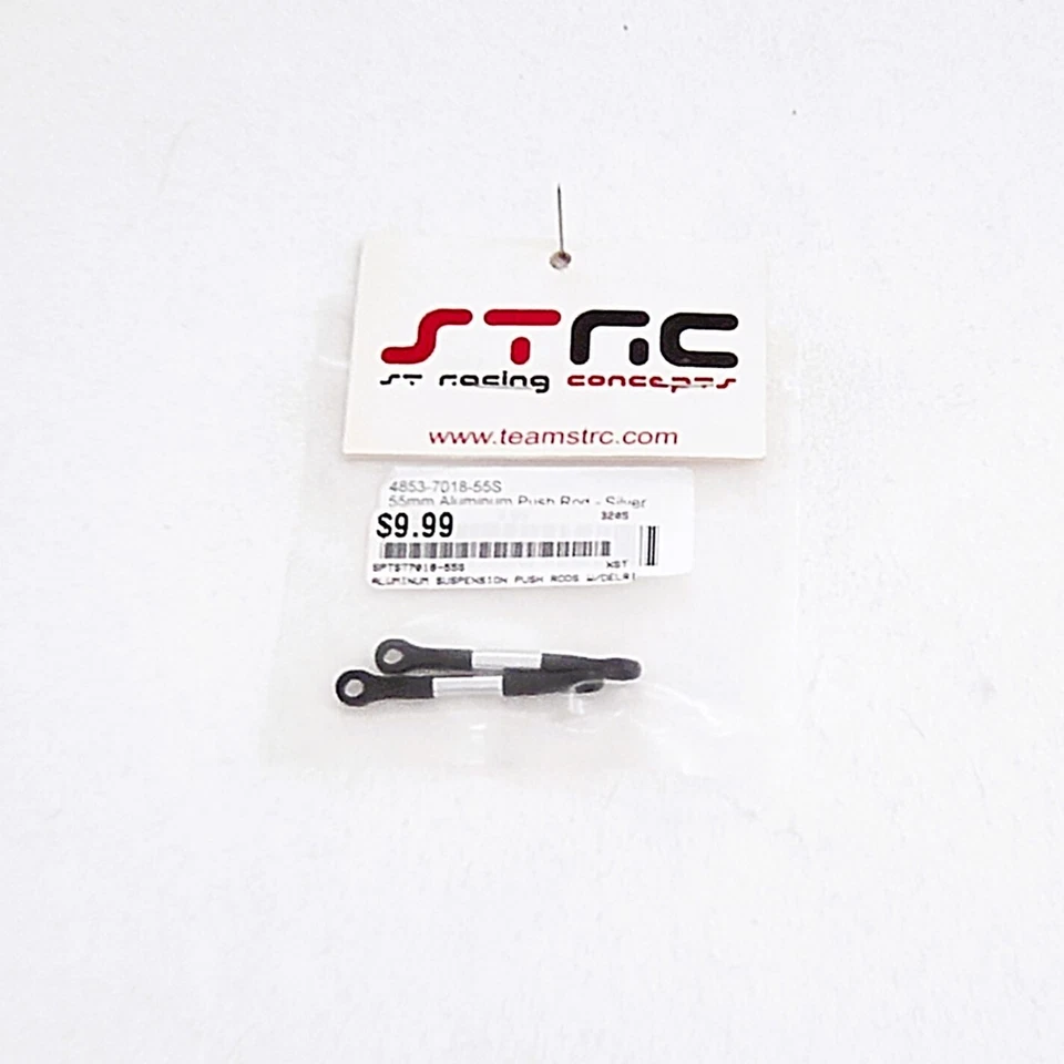 ST Racing ST7018-55 SILVER Aluminum Susp. Push-Rods w/Delrin Ends (2) ST7018-55S - Image 1 of 2