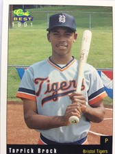 1991 Bristol Tigers-Classic BEST Minor League Baseball Card-Tarrick Brock