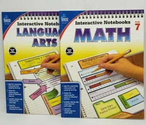 Carson Dellosa Educational Interactive Notebooks Math and Language Arts Grade 7 - Picture 1 of 9