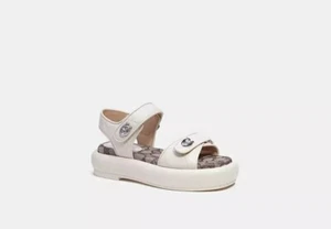 COACH Women's Peyton Double Buckle, White Size 8.5M - Picture 1 of 5