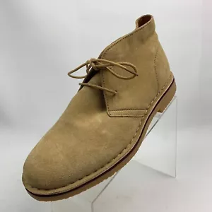 Propet Findley Chukka Boots Camel Leather Suede Round Toe Lace Up Sz 10/5E NEW - Picture 1 of 11