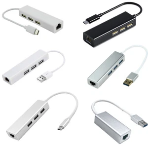 Ethernet Adapter 1000Mbps USB Type C To RJ45 Network Card For MacBook Switch PC - Photo 1/44