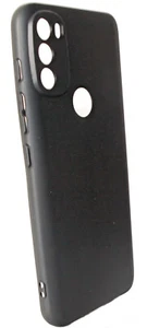 Dark Case Silikon TPU Handy Cover Hülle Schutz Schwarz für Motorola Moto G71 - Picture 1 of 11