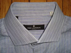 TED LAPIDUS PARIS MEN'S LINEN BLEND LONGSLEEVES SHIRT SIZE LARGE OR 41-42 BNWOT! - Picture 1 of 12