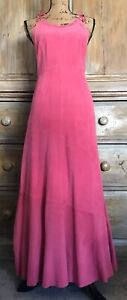 FREE PEOPLE  DAZZLING   PINK   100% GOAT LEATHER / SUEDE    DRESS   s. 4    NWT