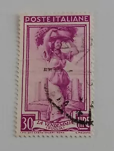 Italy, 1955 Watermark Pentagram, 30 Lire, Rare !! - Picture 1 of 2