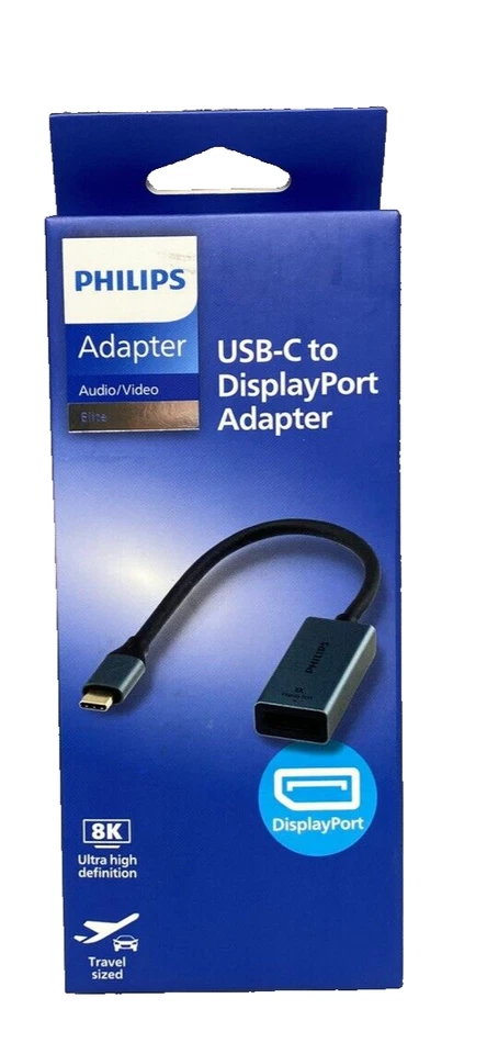 Philips Elite 8K USB-C to DisplayPort Adapter Ultra High Definition