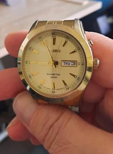2011 Seiko Kinetic 5M63-A0F0 mens watch. JUST SERVICED, NEW CAPACITOR. - Picture 1 of 10