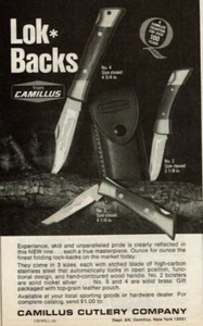 Cuchillos Lok Backs de anuncio impreso vintage 1978 de Camillus Cutlery Company n.º 2 3 4 - Imagen 1 de 2