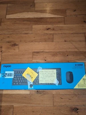 Wireless Keyboard & wireless mouse desk set Rapoo 8100M Multi-Mode Faulty,SPARES - Image 1 of 4