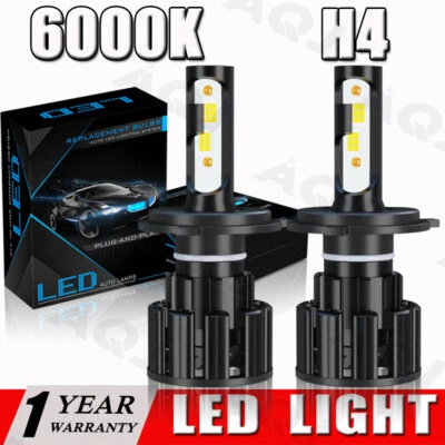 2x LED For Suzuki X-90 1996-1998 Headlight Kit H4/9003 6000K Bulbs High/Low Beam Foto 1 de 4