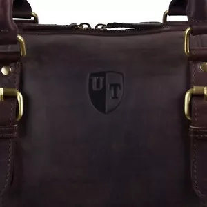 Hansson Leather Mens Large Classic Holdall Travel Overnight Bag - Picture 1 of 19