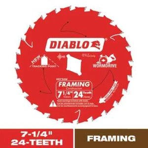 Diablo 7-1/4 Zoll x 24T Rahmen Kreissägeblatt Vorteilspackung (2er-Pack) - Bild 1 von 4