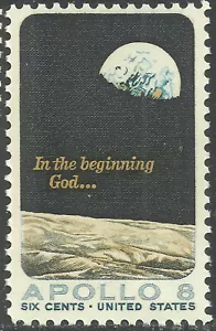 Scott 1371, The 6 ¢ Apollo 8 Ausgabe von 1969 - neuwertig, nie klappbar - Bild 1 von 1