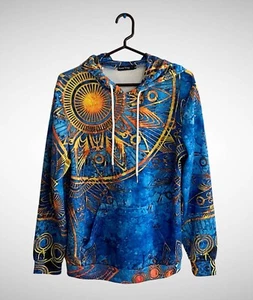 Xuan Ying Maglione Unisex Coulisse Felpa con Cappuccio Design Tribale Maniche Lunghe, Taglia M - Foto 1 di 9