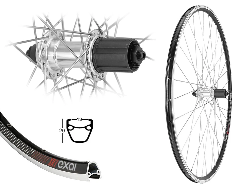 Race 28 Zoll Hinterrad 13-622 Rennrad XR1 für Kassette 8-10fach Hohlkammer 130mm - Bild 1 von 1