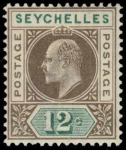 SEYCHELLES 41 (SG49) - King Edward VII "1903 Olive Grey and Green" (pb56746) - Picture 1 of 1