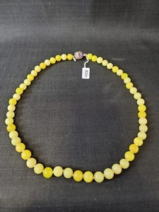 HSN Millie By Matthew Campbell Laurenza Lemon Quartzite 925 Clasp 28" Necklace - Picture 1 of 12