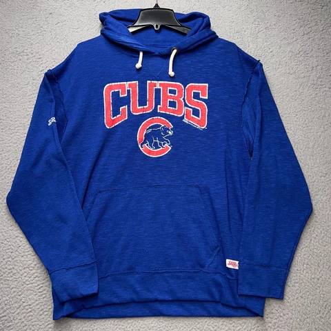 Chicago Cubs Hoodie Sweatshirt Mens XL Blue Stitches Baseball Long Sleeve MLB Cover
