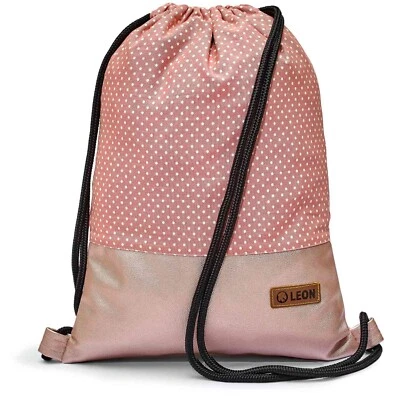 Leon By Bers Premium Turnbeutel Rucksack 35x45cm "ROSA PUNKT PU ROSA" - Bild 1 von 4