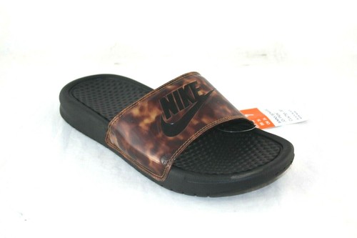 Nike Benassi JDI Print Slide Womens SANDAL CU4755 001 BLACK BLACK