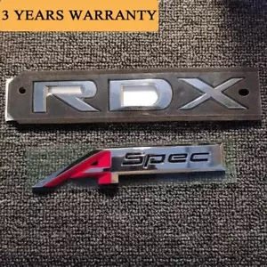 Chrome For Acura 2019-2024 RDX & A-Spec ASpec Rear Trunk Badge Emblem Sticker 2x - Picture 1 of 4