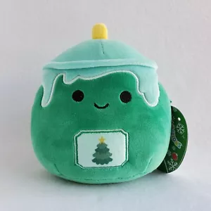 Squishmallow GUARDO the CANDLE 5" green plush 2024 Christmas Tree Belly NEW - Picture 1 of 7