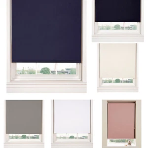 Modern Plain Solid Blackout Diamante Crushed Velvet Window Roller Blinds - Picture 1 of 17