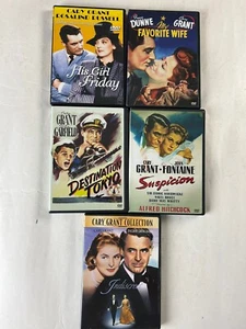 Cary Grant 5 Movie DVD Lot Suspicion Indiscreet Girl Friday Favorite Wife Tokyo - Picture 1 of 12
