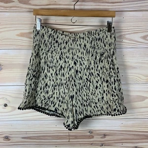 Pantalones Cortos Three Dots Para Mujer Medianos Estampado Animal Tiro Alto Calzado Informal - Imagen 1 de 10