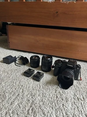 Panasonic Lumix G7 Mirrorless Camera Bundle – 14-42mm Kit Lens + 25mm + 45-150mm - Image 1 of 4