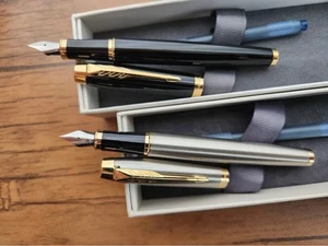 (/) PARKER IM Füllfederhalter 2er Set mit Flaschentinte - Bild 1 von 6