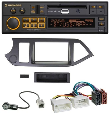 Pioneer DAB MP3 USB Bluetooth Autoradio für Kia Picanto ab 2011 ohne Start-Stop - Bild 1 von 4