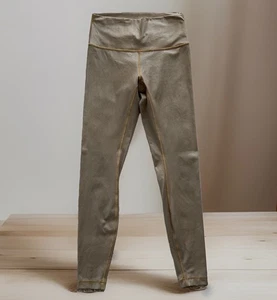 LULULEMON Align Satén Brillo Para Mujer Talla 6 Marrón Metálico Yoga Leggings Pantalones - Imagen 1 de 9