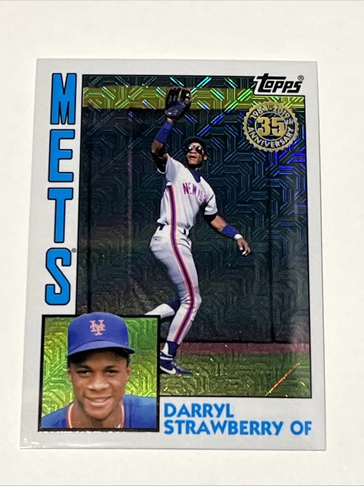 2019 Topps #T84-30 Darryl Strawberry Silver Pack 1984 Topps Chrome Mets - Image 1 of 2