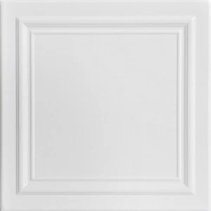 R24 Line Art Foam Glue-up Ceiling Tile (21.6 sq. ft./Case), Pack of 8, White ... - Picture 1 of 5