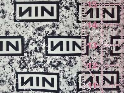 Custom 100% Cotton Woven Fabric Nine Inch Nails Singer Artist by the 1/4 Yard - Image 1 of 2