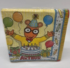 Vintage Arthur Birthday Beverage Napkins 16 Count 1997 - Picture 1 of 4