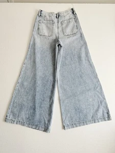 Jeans donna KenCan Rosanna ultra alti gamba larga lavaggio leggero taglia 3/25 - Foto 1 di 6