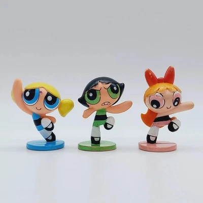 Lot 3 PVC Figures Supernenas Super Nenas Powerpuff Girls 2000 Cartoon Network - Imagen 1 de 4