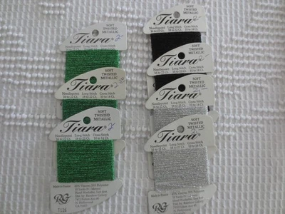 7 Rainbow Gallery TIARA Viscose/Poly NDPT LONG & CROSS STITCH Embroidery THREAD - Image 1 of 2