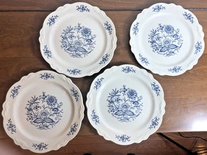 4 Vintage Sheffield USA Blau Dresden Essteller 10" - Bild 1 von 13
