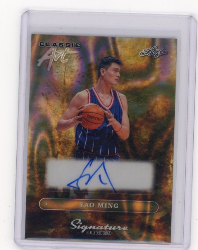 Yao Ming Basketball Autographed Sports Trading Cards