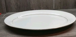 Sakura weiß mit Goldrand klassisch Gold 1995 Servierplatte formell/lässig 14" - Bild 1 von 9