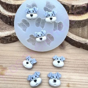Kleine Hunde-Welpen-Haustiergesichter handgefertigte Silikonform zum Basteln - Bild 1 von 8