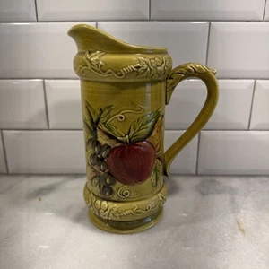 Vintage Geo Z Lefton Apple and Pear Grape Vine Pitcher Creamer 4458 Japan - Picture 1 of 8