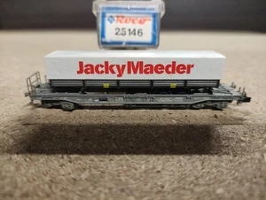Roco N 25146 Taschenwagen mit Pritschen Hupac "Jacky Maeder" der SBB (P329) - Bild 1 von 5